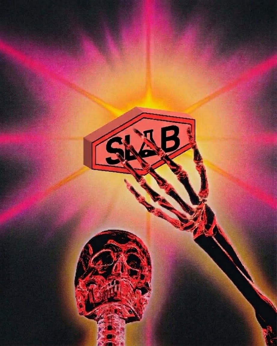 SLAB skeleton hand poster
